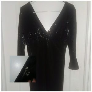 Black Sequin Mini Dress